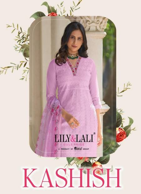 Kashish By Lily And Lali Chanderi Silk Embroidery Kurti With Bottom Dupatta Wholesale Clothing Suppliers In India